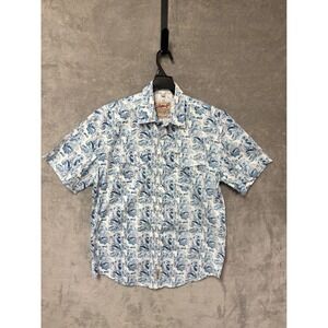 Rafter C Cowboy Collection Mens L Paisley Button Up Short Sleeve Shirt